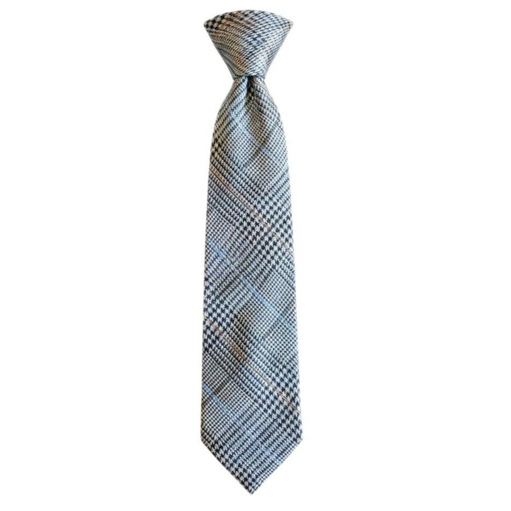 Paul Frederick Tie Tweed Multicolored Hand Tailored In USA Italian Silk Browns